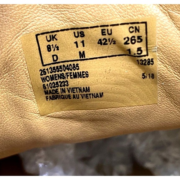 Clarks Unstructured Women's Wedge Booties Boots Size 11 Leather Plum 13285 - Picture 13 of 13